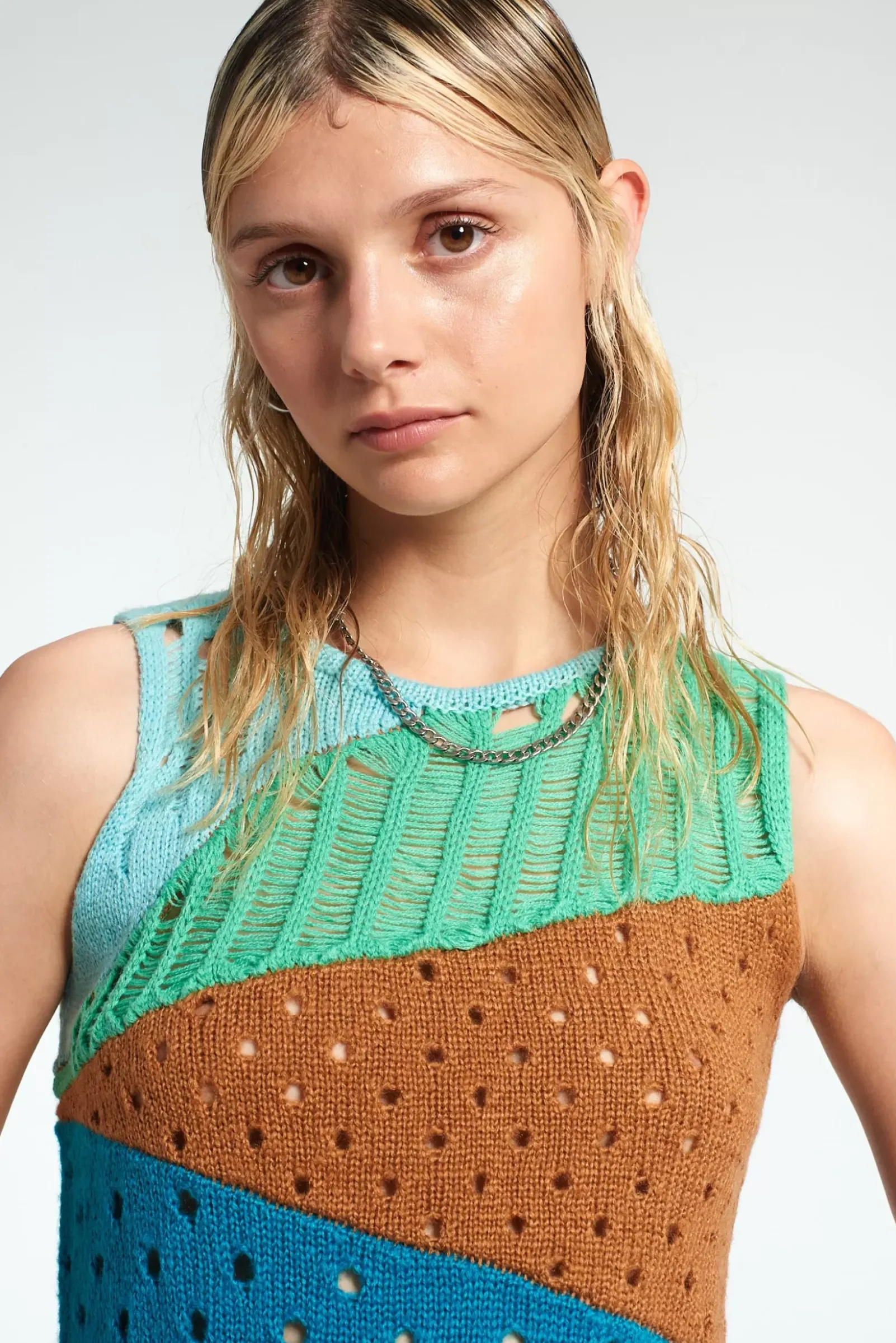 Dresses^The Ragged Priest Scavenger Patchwork Knit Mini Dress