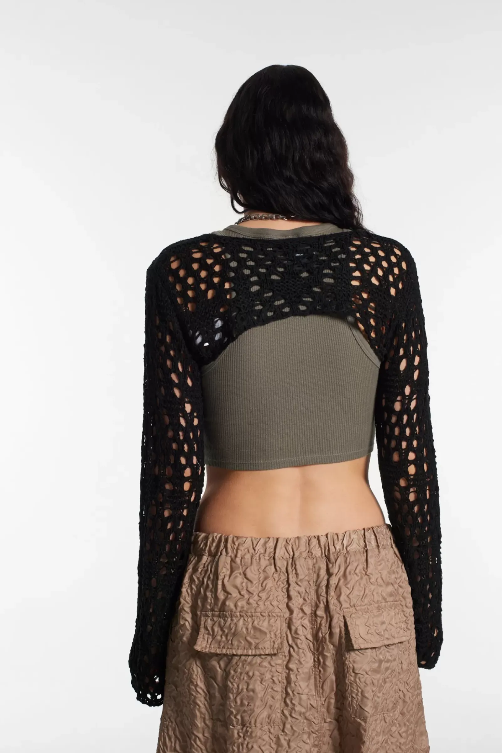 T-Shirts & Tops^The Ragged Priest Scorpion Cut Out Shrug Knit Top