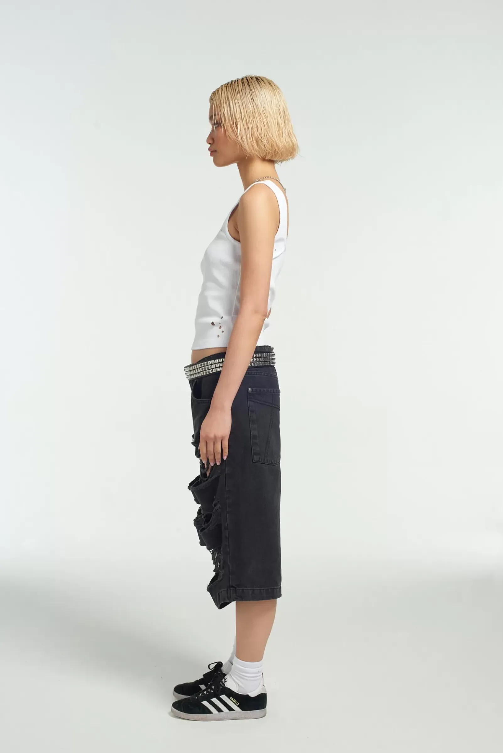 Skirts & Shorts^The Ragged Priest Shredder Distressed Skater Short