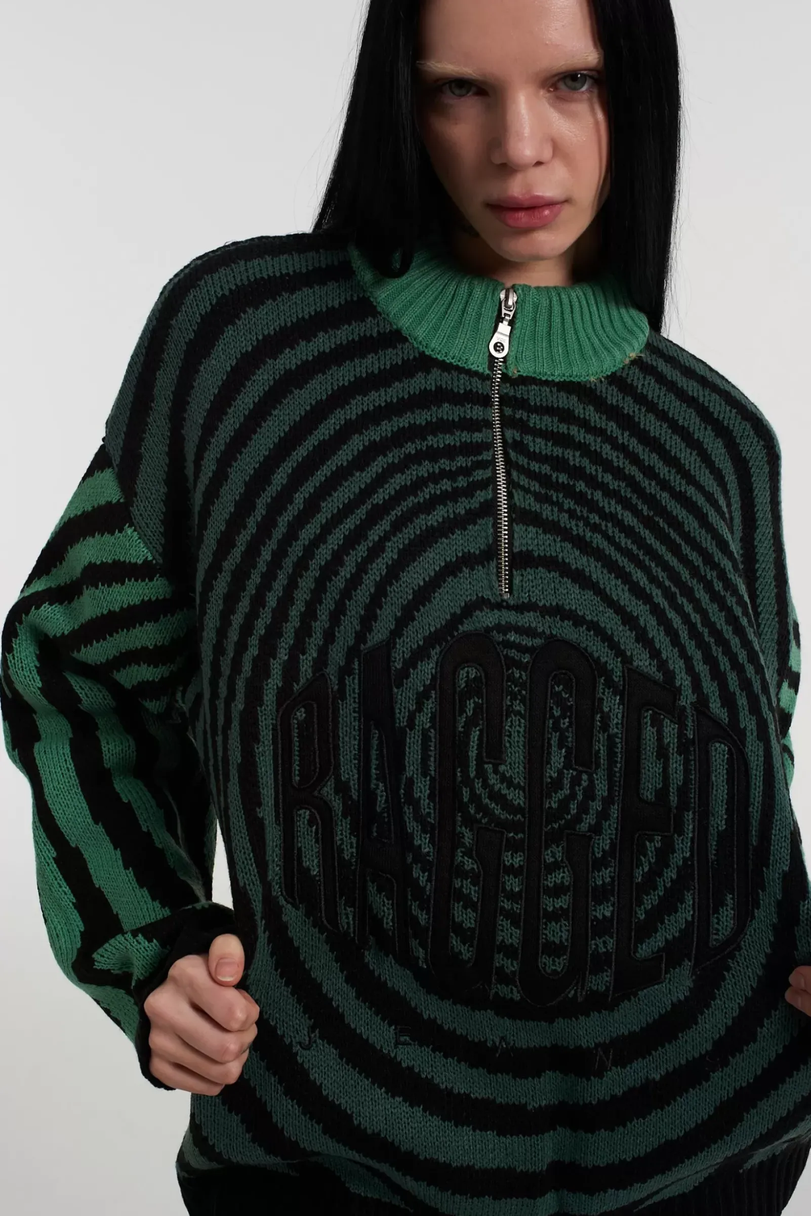 Knitwear & Sweats^The Ragged Priest Spiral Mock Jumper