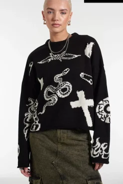 Knitwear & Sweats^The Ragged Priest Vandal Knit Black