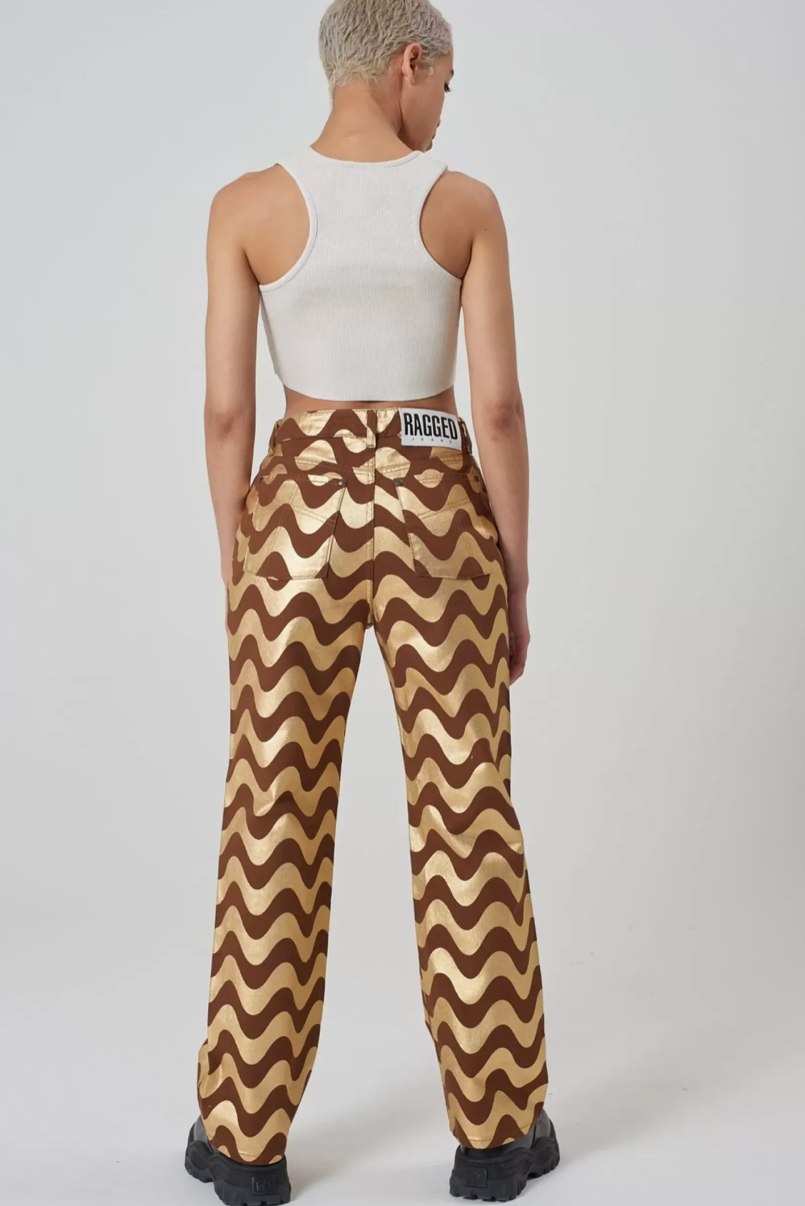 Jeans^The Ragged Priest Wave Jean - Gold Gold & Brown