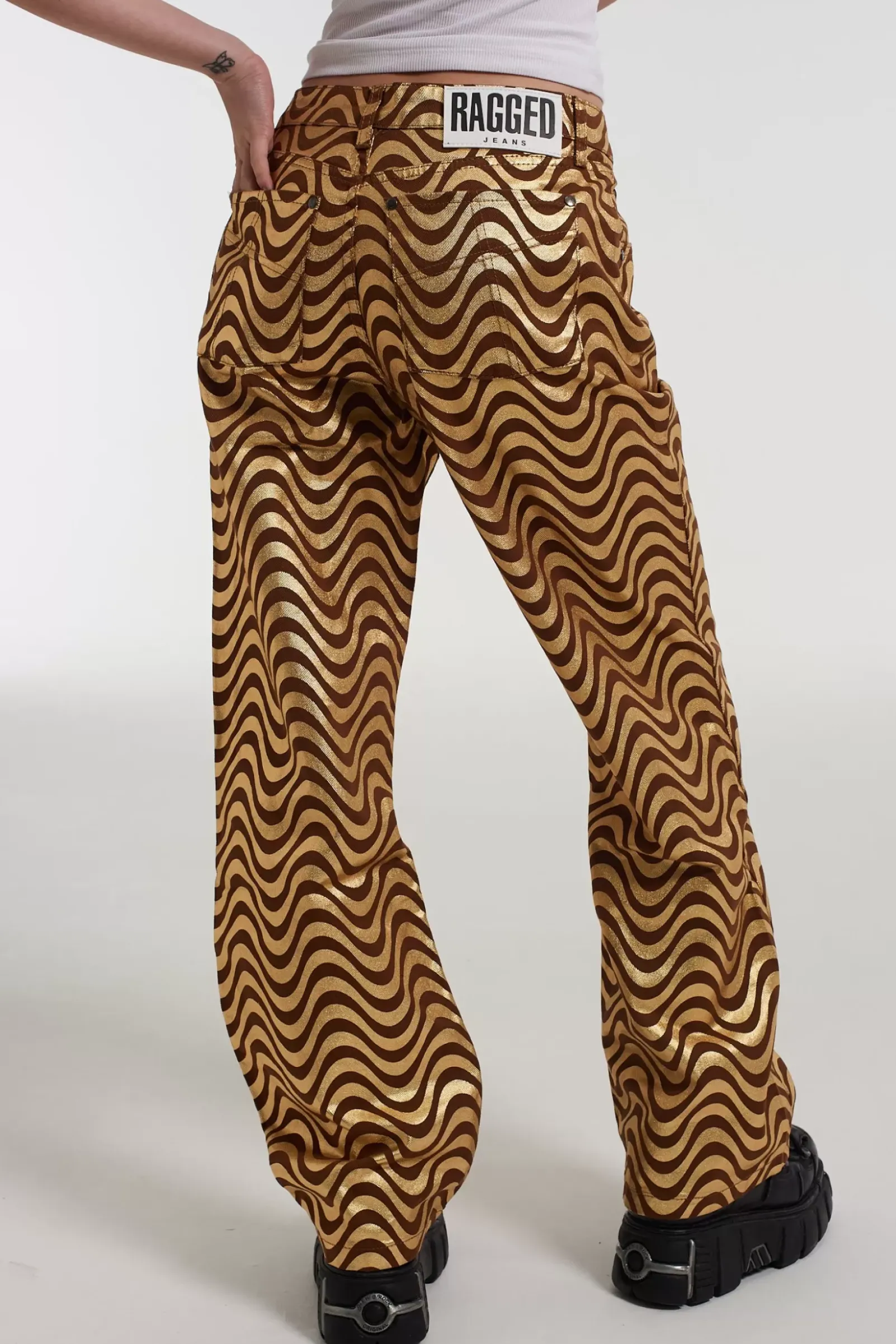 Jeans^The Ragged Priest Wave Jean Gold & Brown