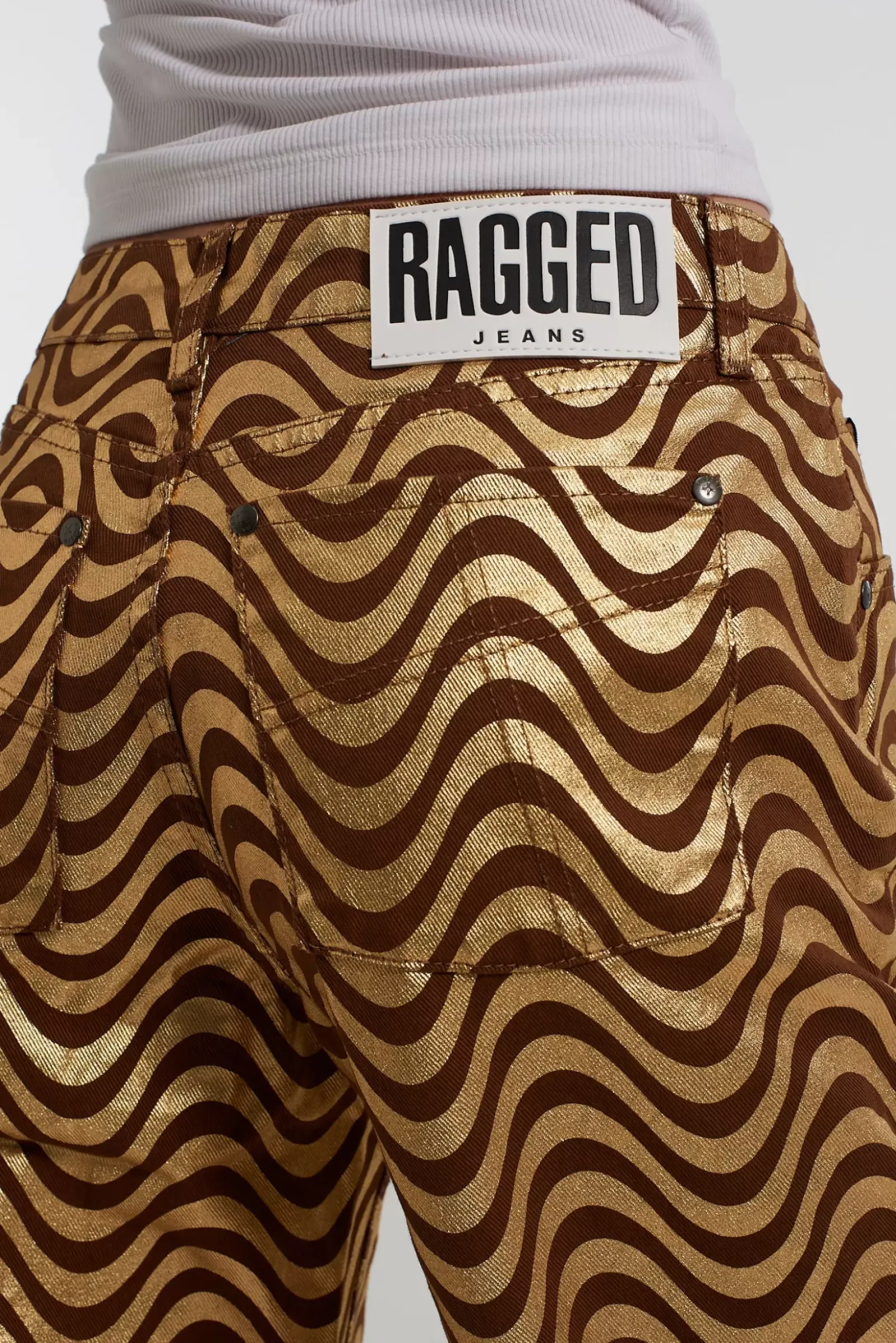 Jeans^The Ragged Priest Wave Jean Gold & Brown