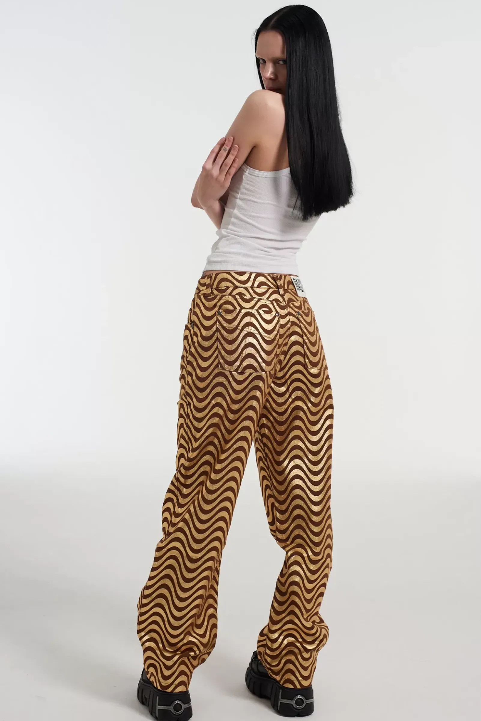 Jeans^The Ragged Priest Wave Jean Gold & Brown