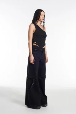 T-Shirts & Tops^The Ragged Priest Web Slashed Vest Top