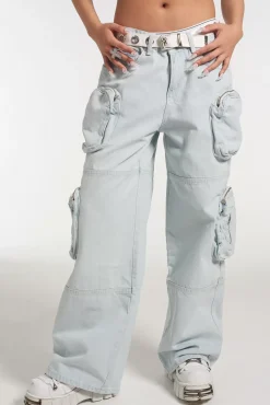 Jeans^The Ragged Priest Zip Combat Release Jean Stonewash