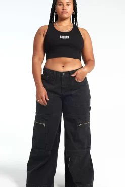 Jeans^The Ragged Priest Zip Sweeper Jean - Charcoal