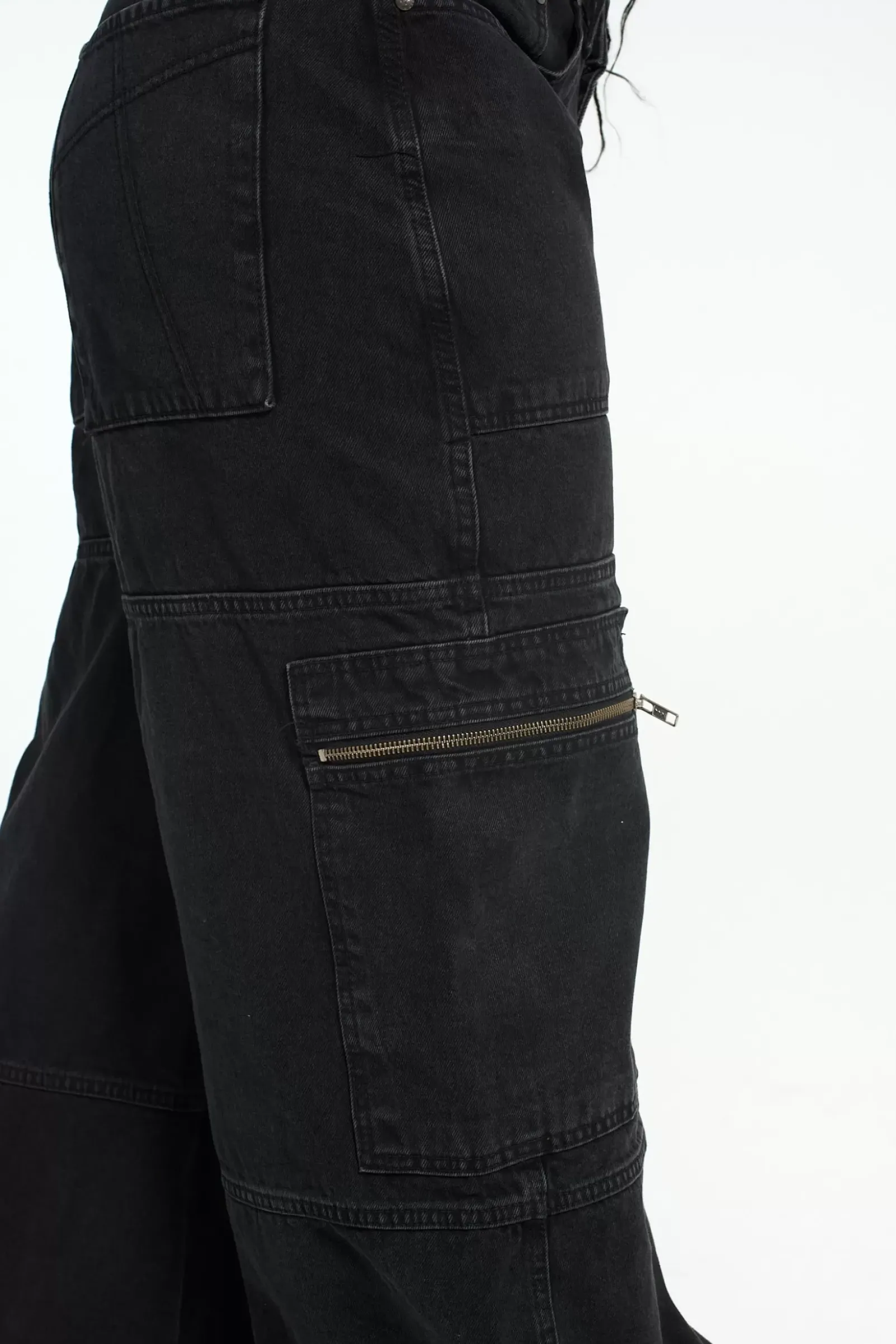 Jeans^The Ragged Priest Zip Sweeper Jean - Charcoal