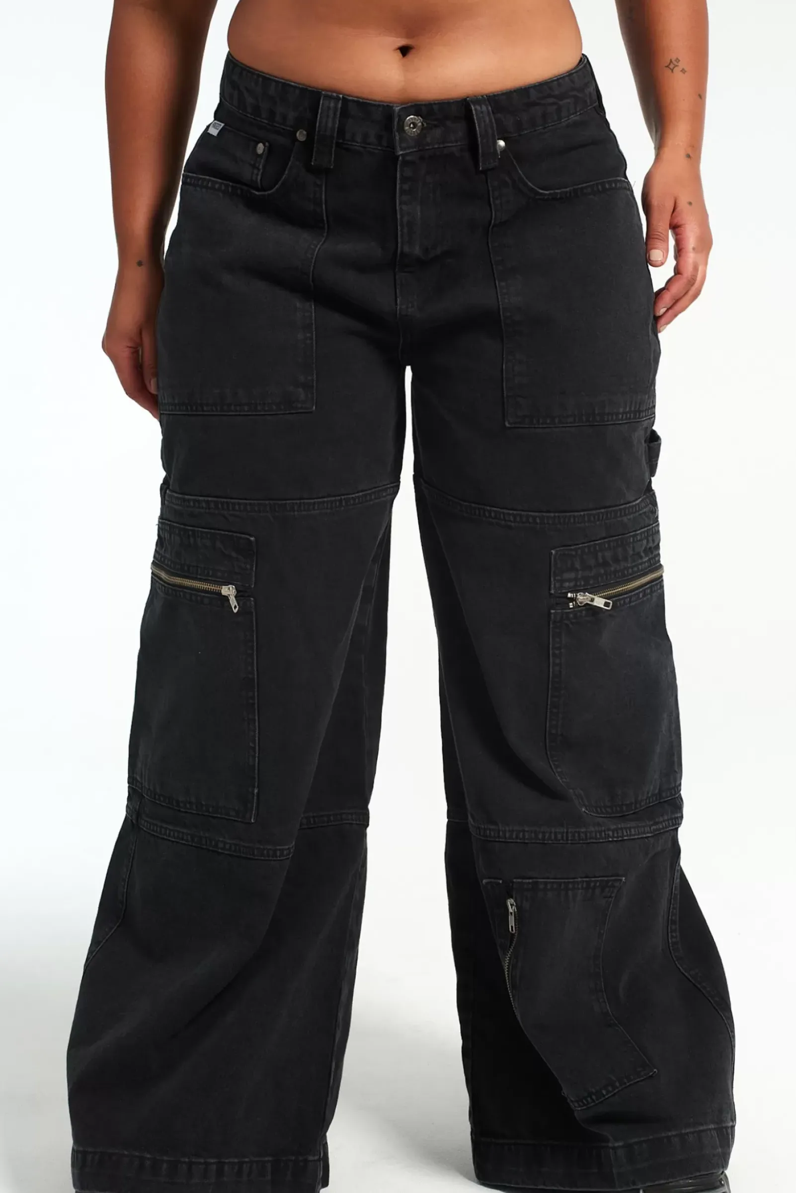 Jeans^The Ragged Priest Zip Sweeper Jean - Charcoal