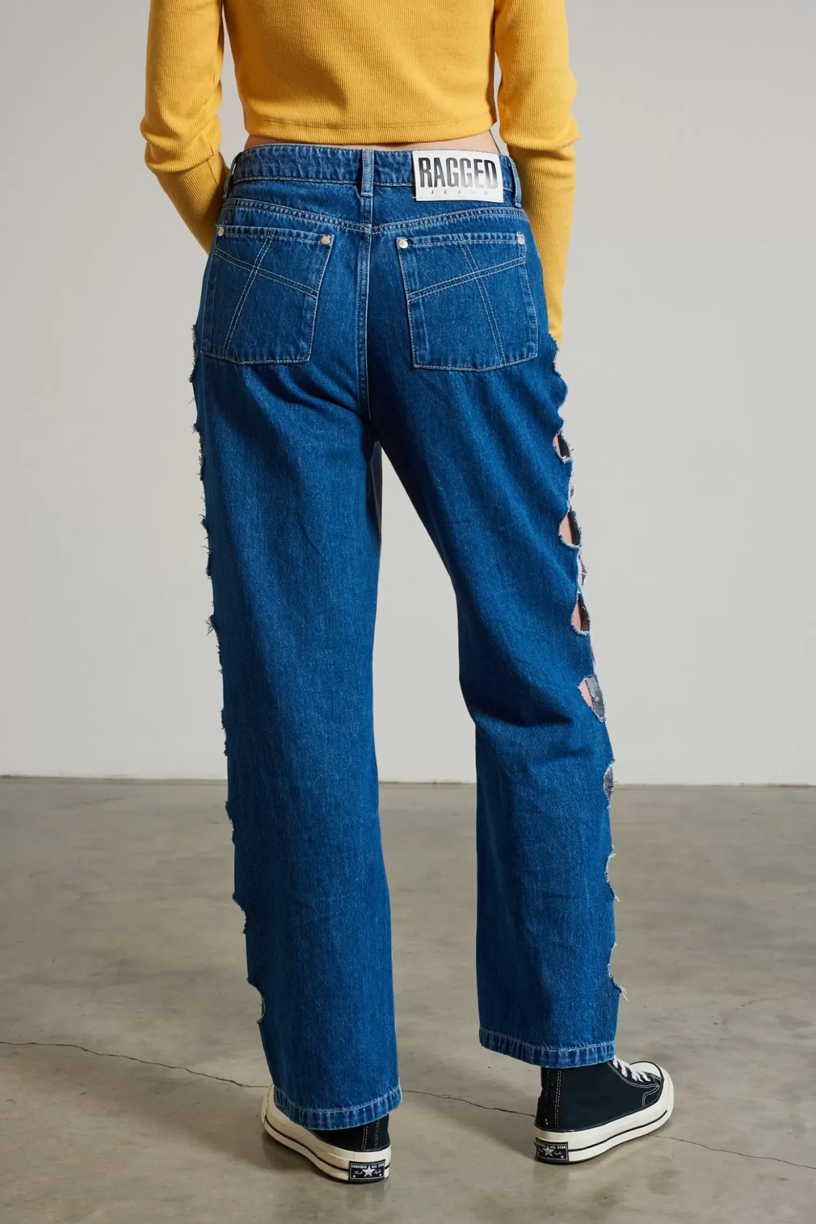 Jeans^The Ragged Priest Zonked Cut Out Dad Jean